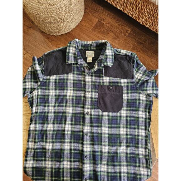 L.L Bean Heritage Scotch Plaid Flannel Shirt Men’s L Reg Slightly Fitted - Picture 7 of 8